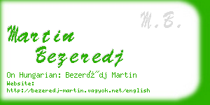 martin bezeredj business card